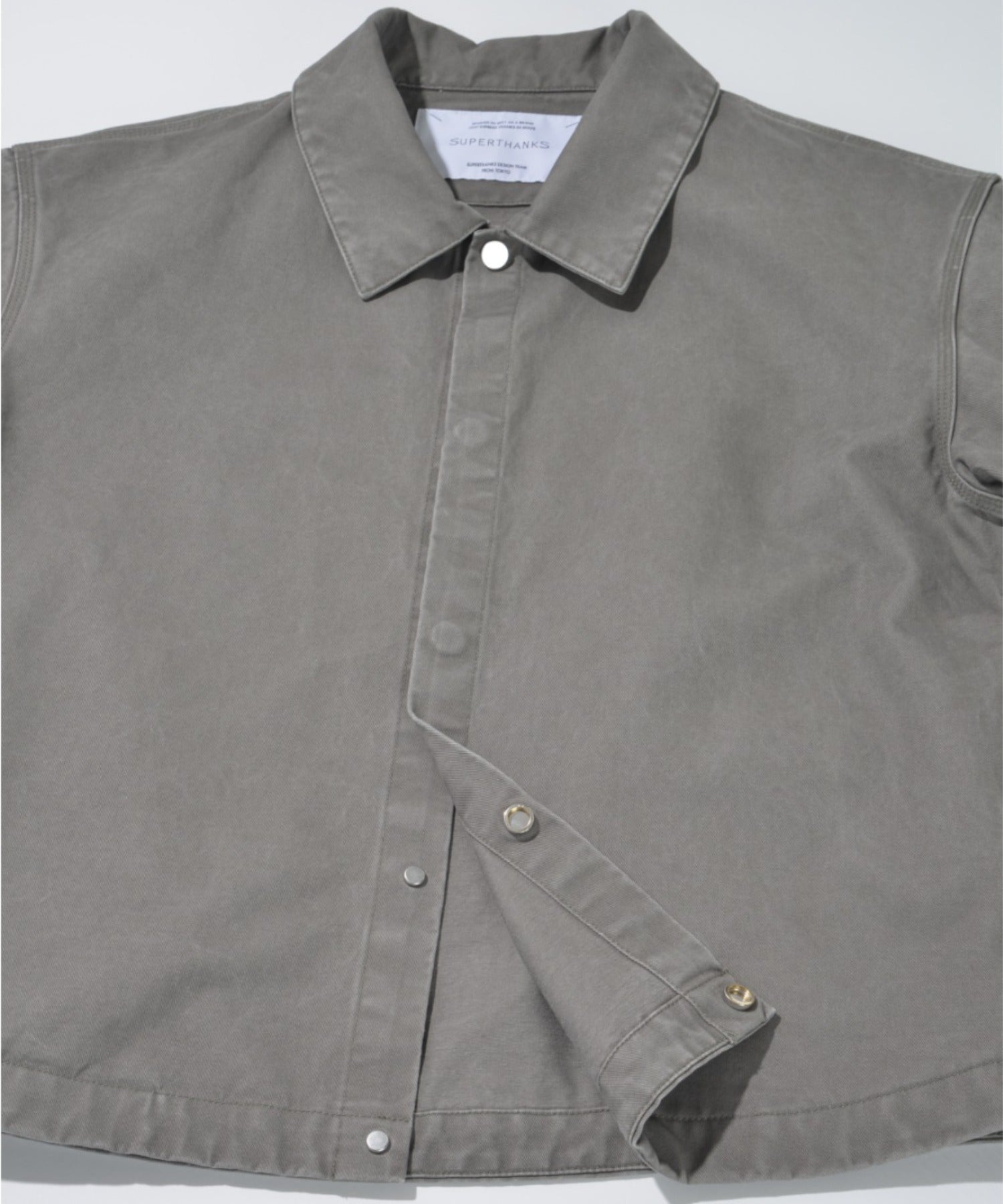 Pigment dyed Twill Shirt Jacket - black