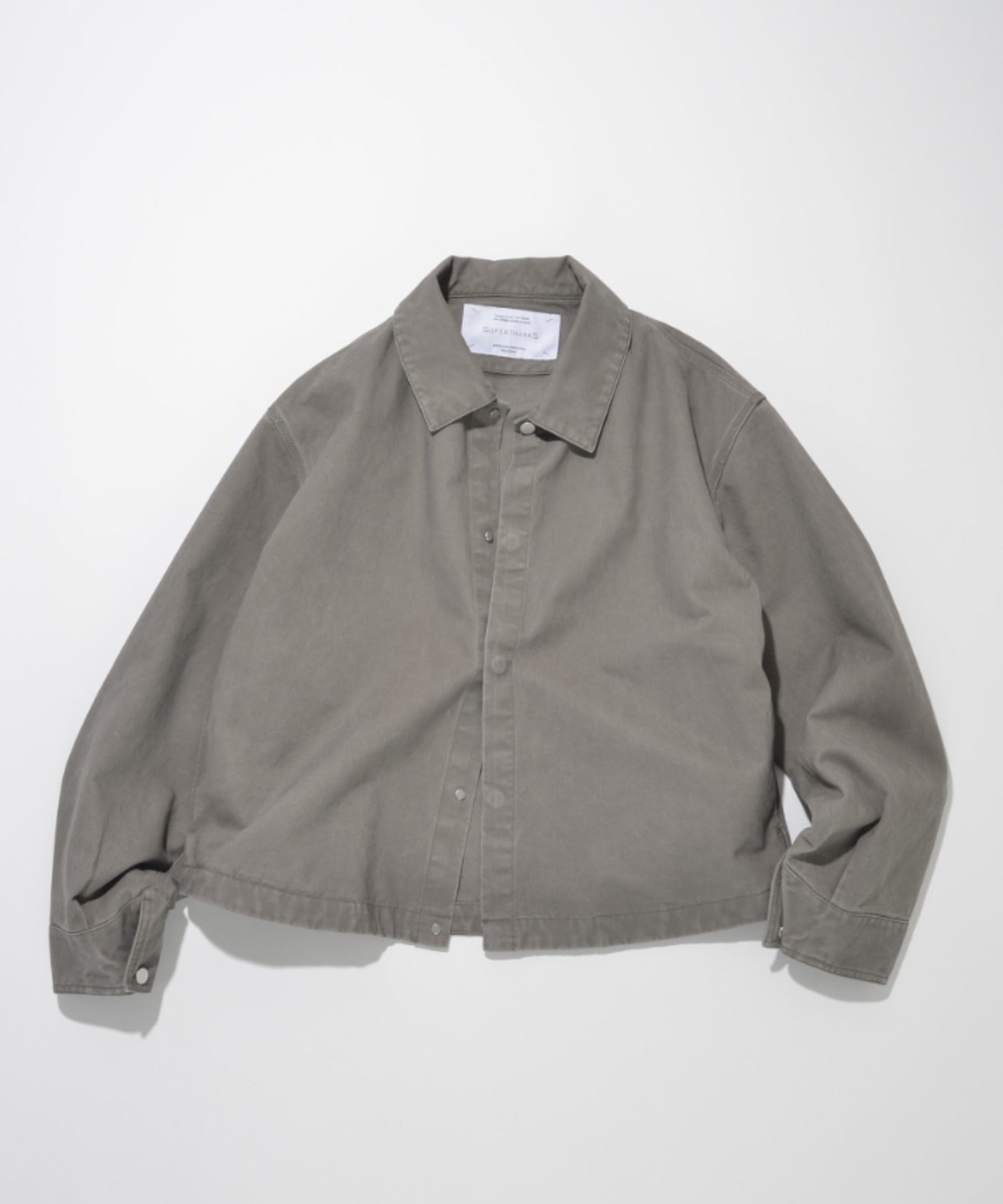 Pigment dyed Twill Shirt Jacket - black