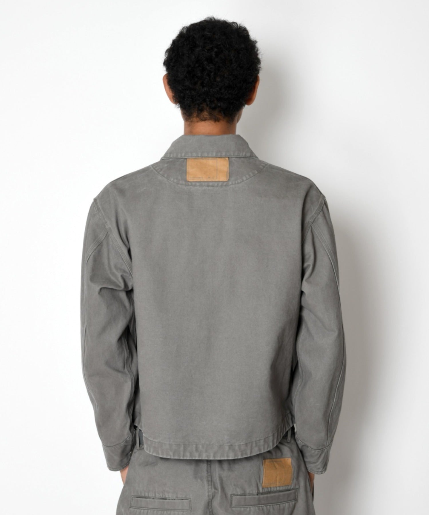 Pigment dyed Twill Shirt Jacket - black