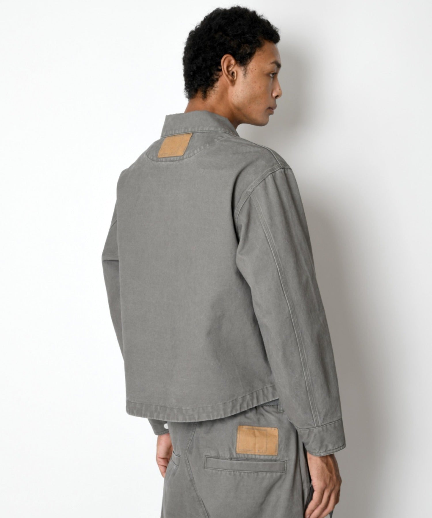 Pigment dyed Twill Shirt Jacket - black