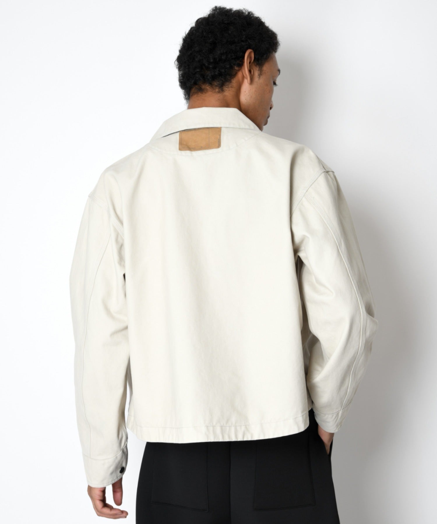 Pigment dyed Twill Shirt Jacket - black