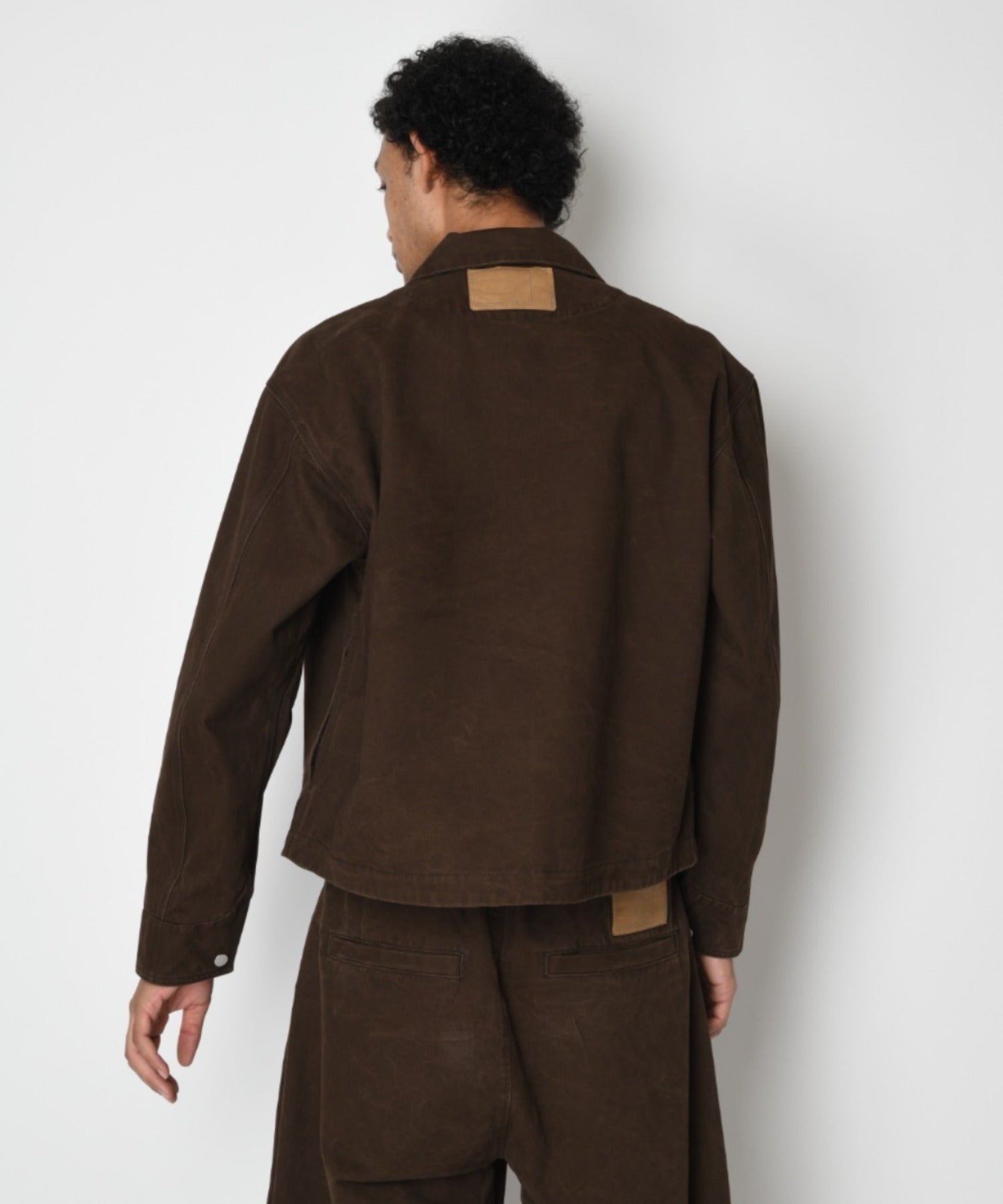 Pigment dyed Twill Shirt Jacket - brown