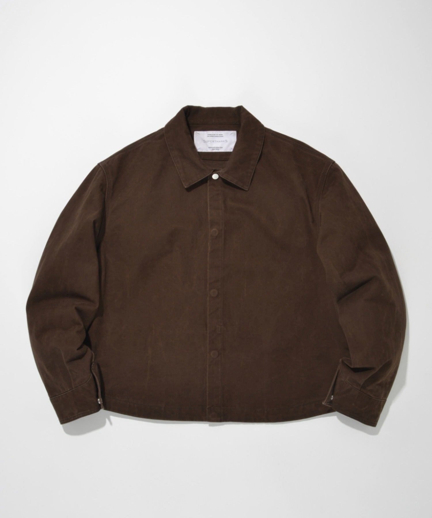 Pigment dyed Twill Shirt Jacket - brown