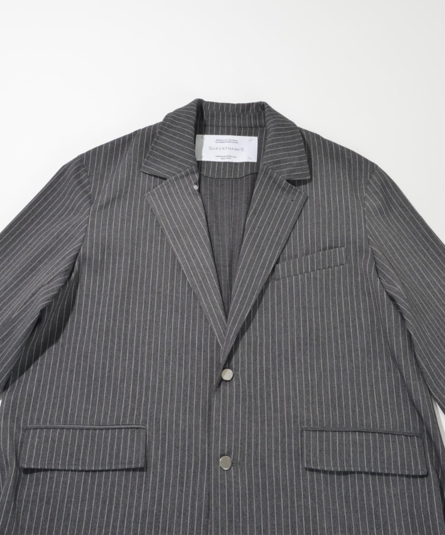 TR Pinstripe Jacket - gray/white