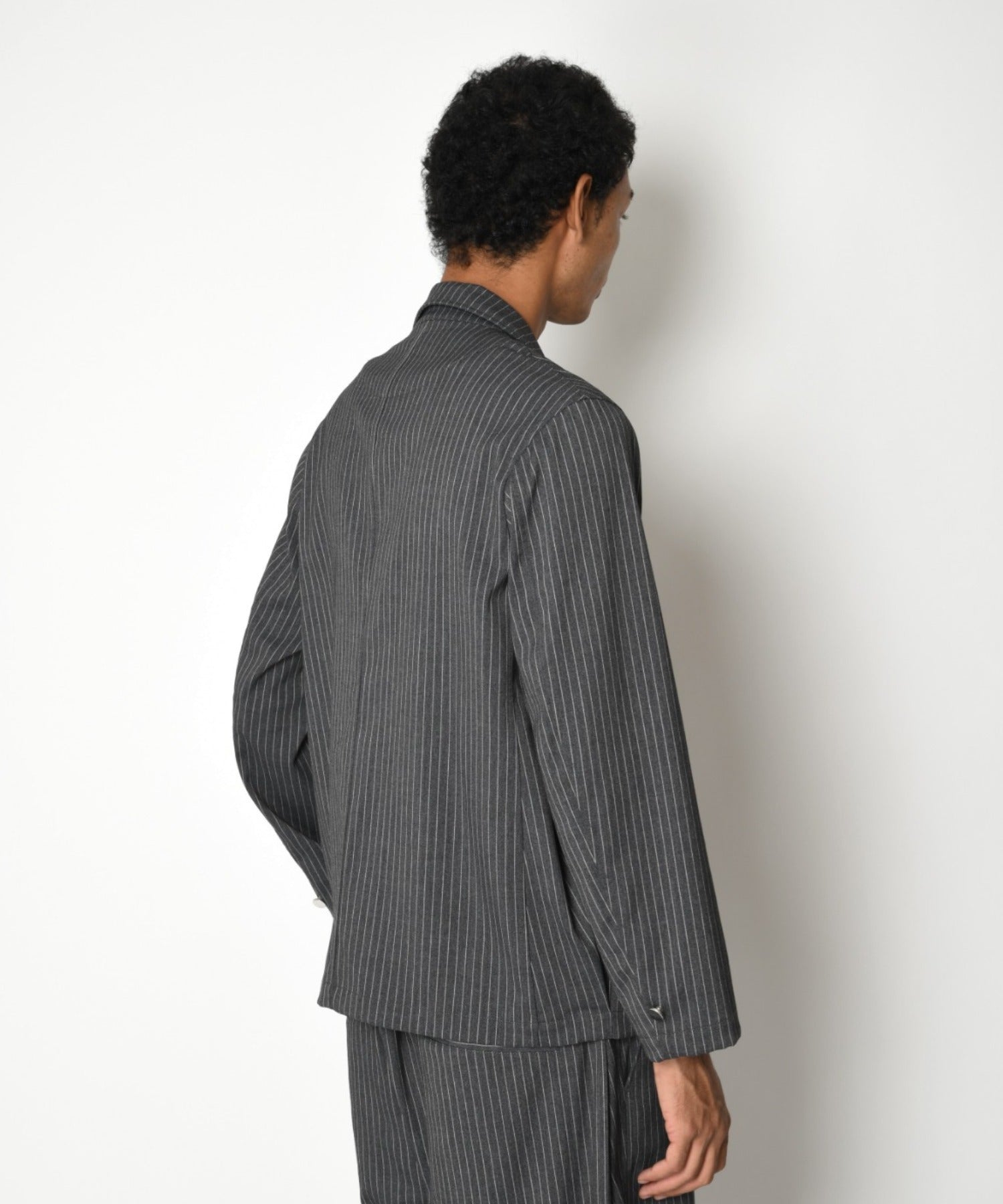TR Pinstripe Jacket - gray/white