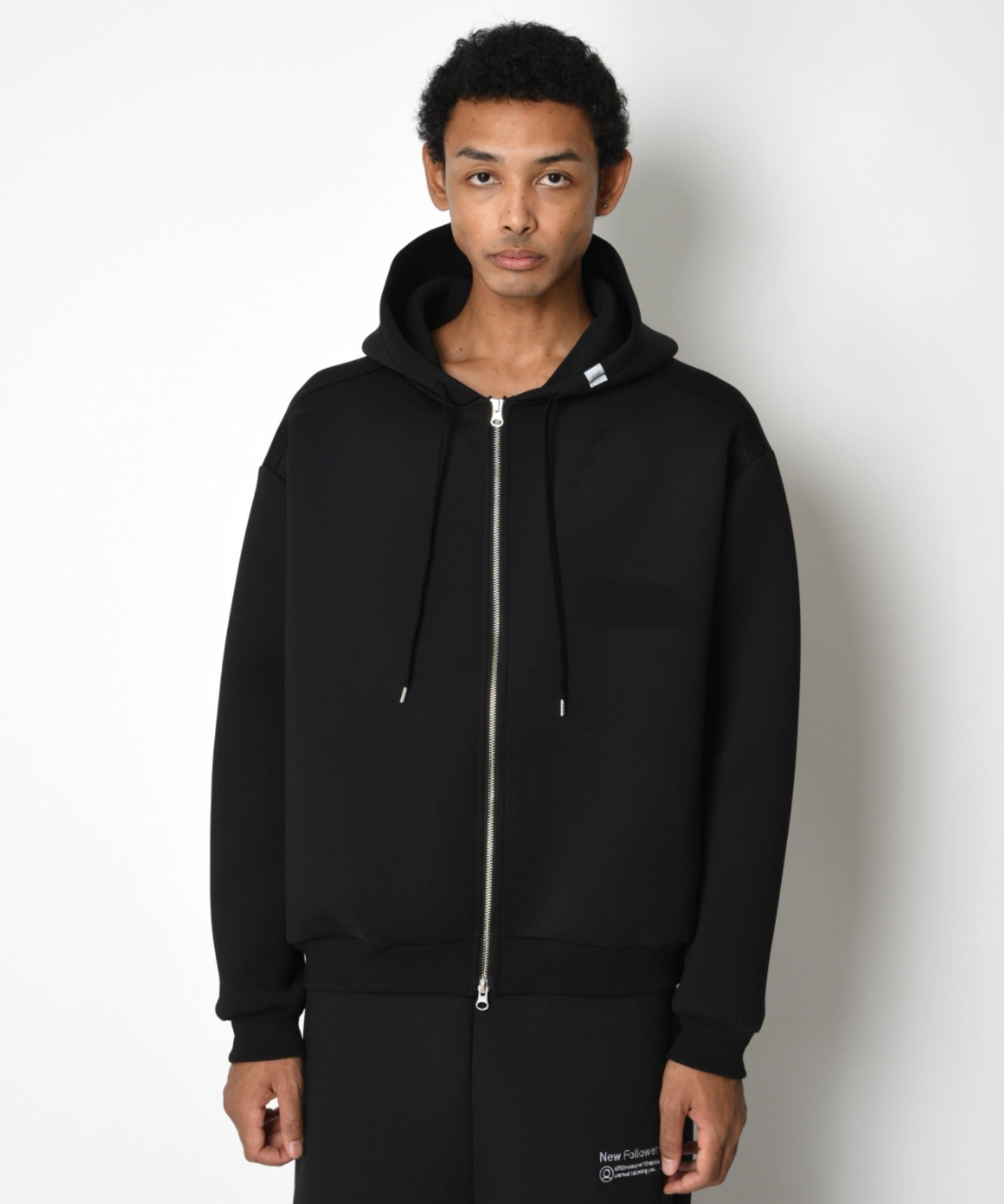 Double-knit Zip-Hoodie （無地） - ash gray