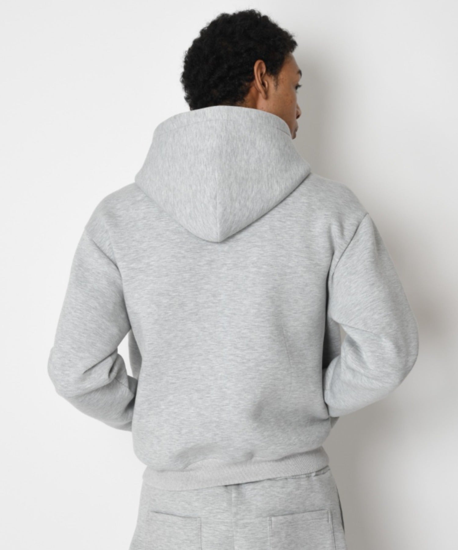 Double-knit Zip-Hoodie （無地） - ash gray