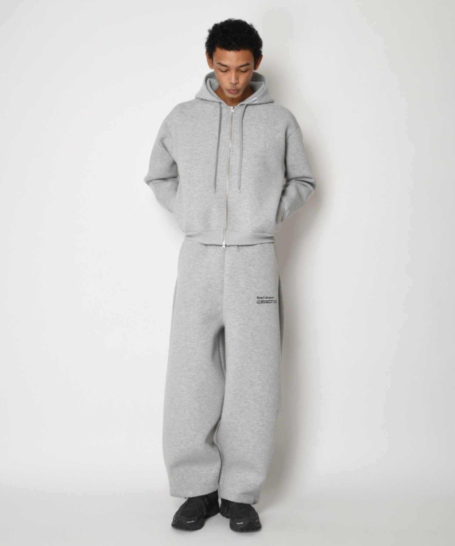 Double-knit Zip-Hoodie （無地） - ash gray