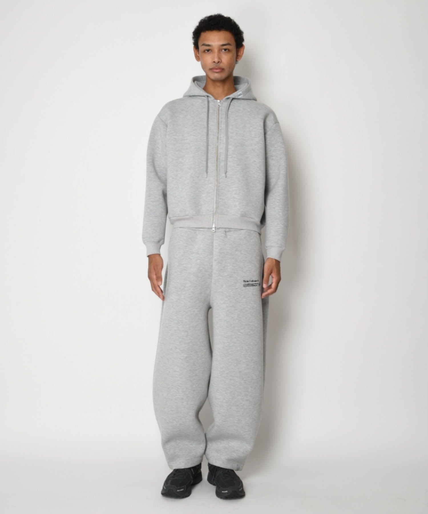 Double-knit Zip-Hoodie （無地） - ash gray