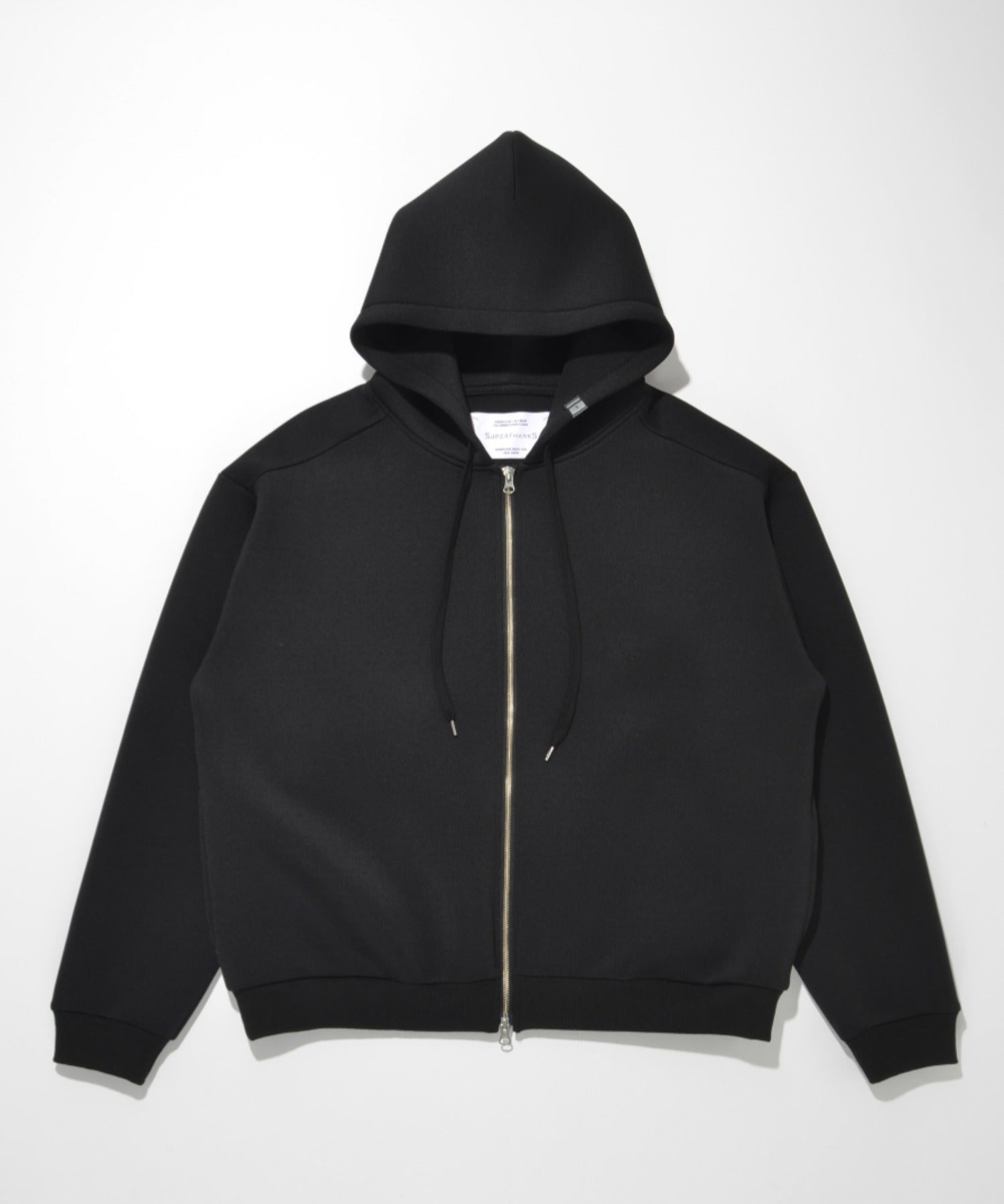 Double-knit Zip-Hoodie （無地） - black