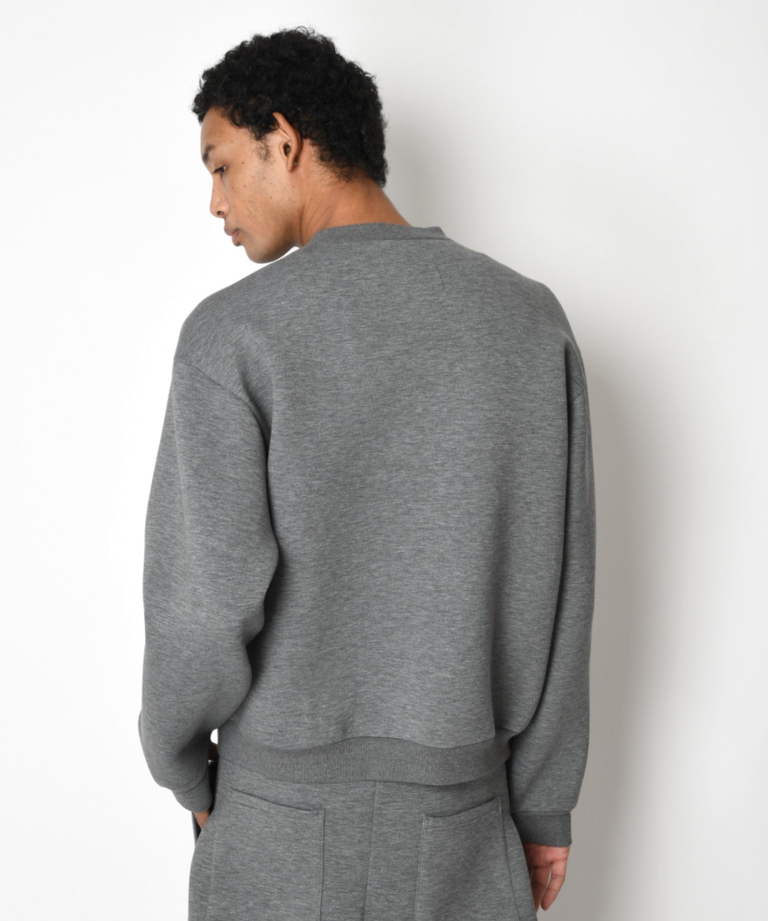 Double-knit Crew-neck （無地） - ash gray