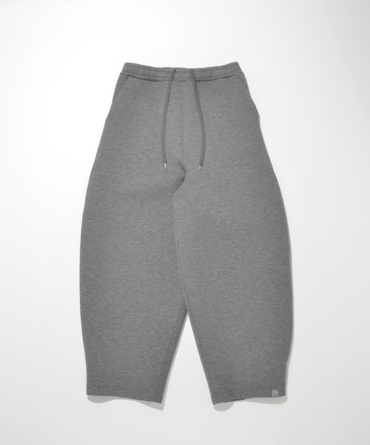 Double-knit Side-tuck Wide Pants （無地） - ash c.gray