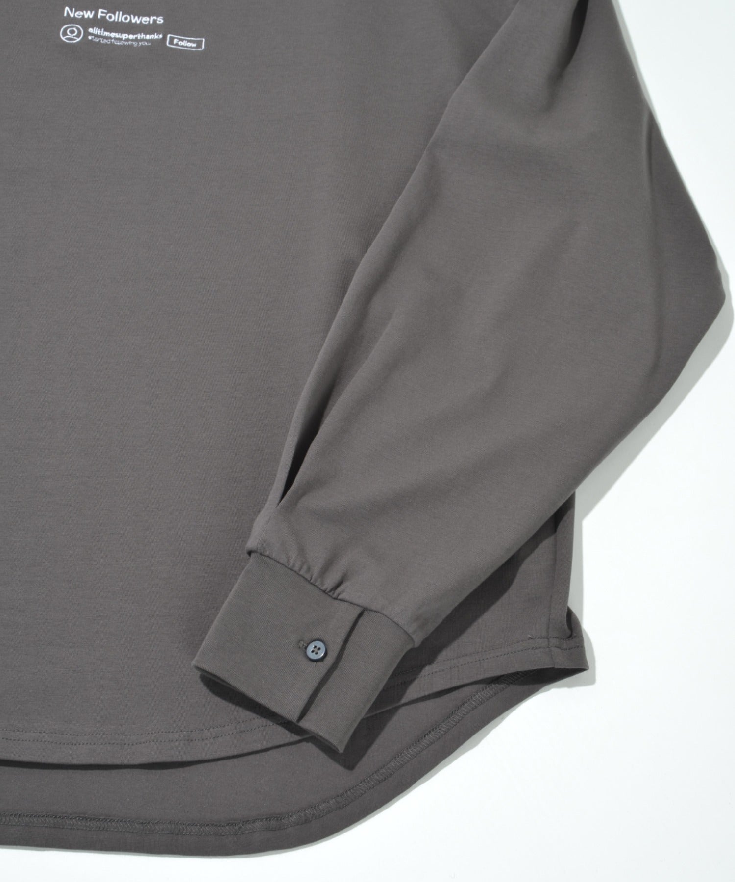 SBY Embroidery Refined L/S T-shirt - black