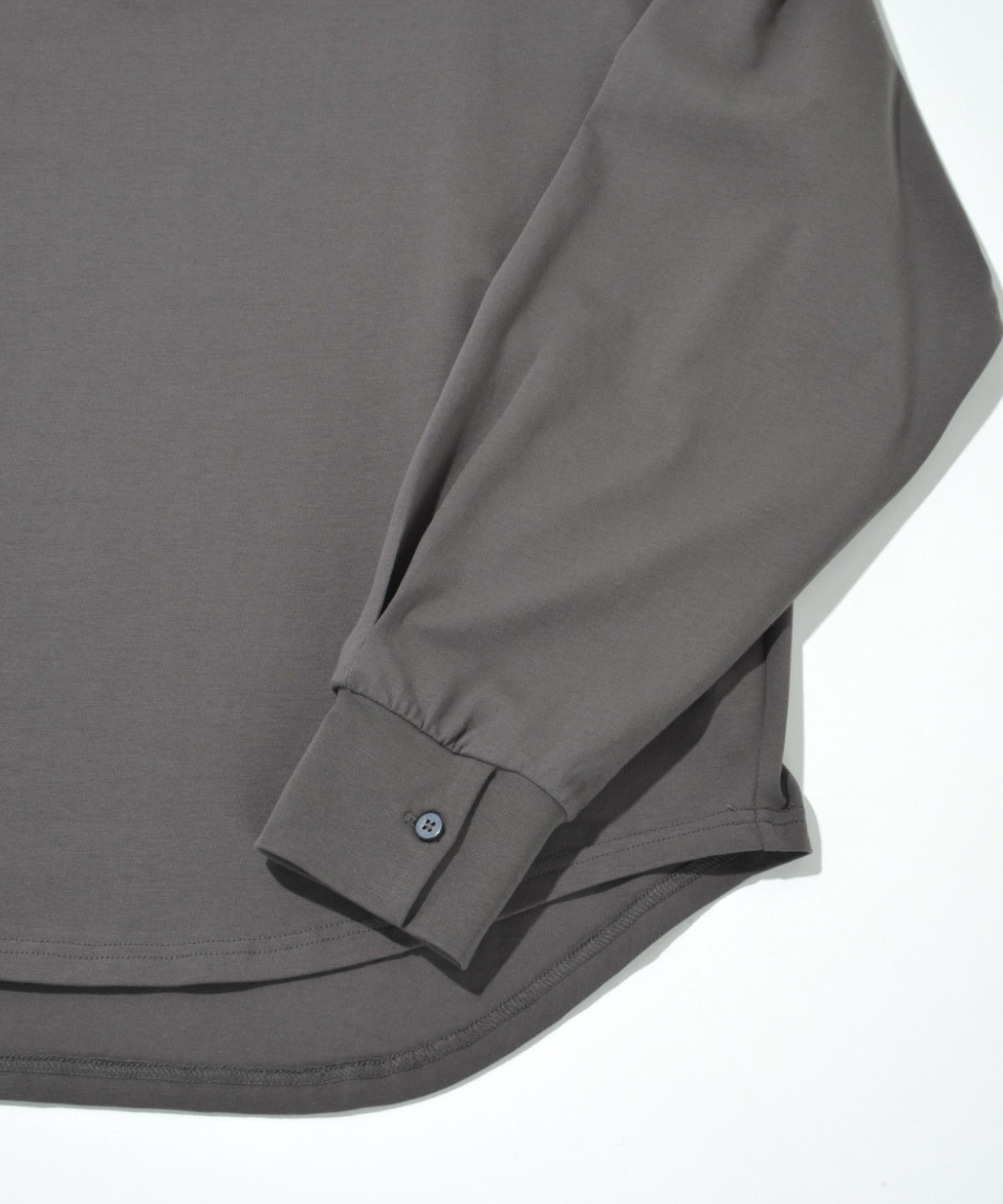 SBY Refined L/S T-shirt （無地） - black