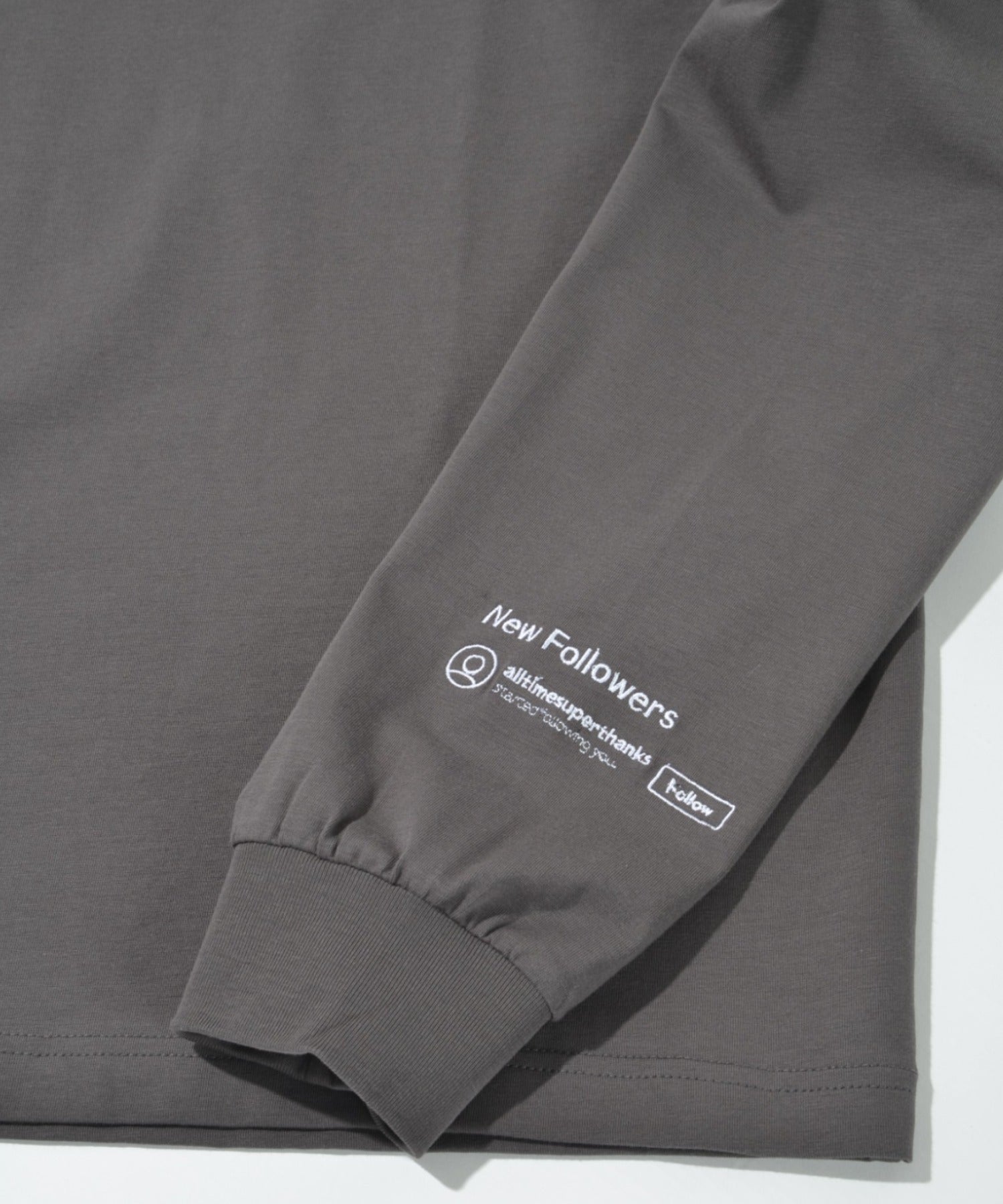 SBY Embroidery L/S T-shirt - c.gray