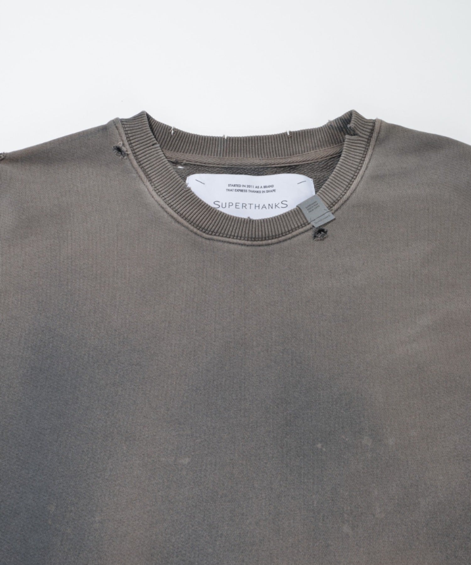 Vintage finishing Crew-neck Sweat - black