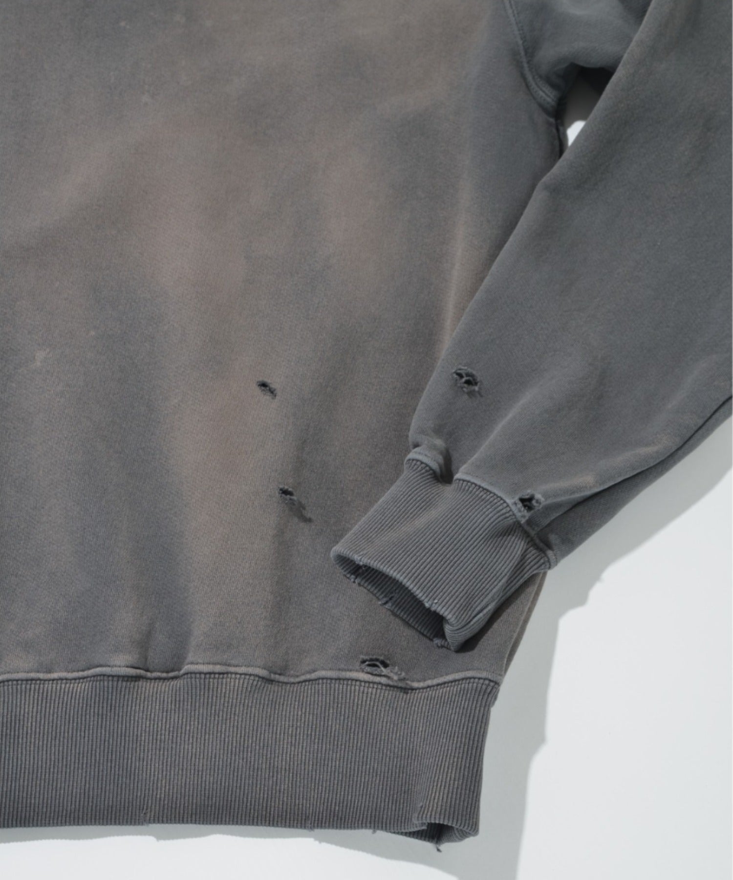 Vintage finishing Crew-neck Sweat - black