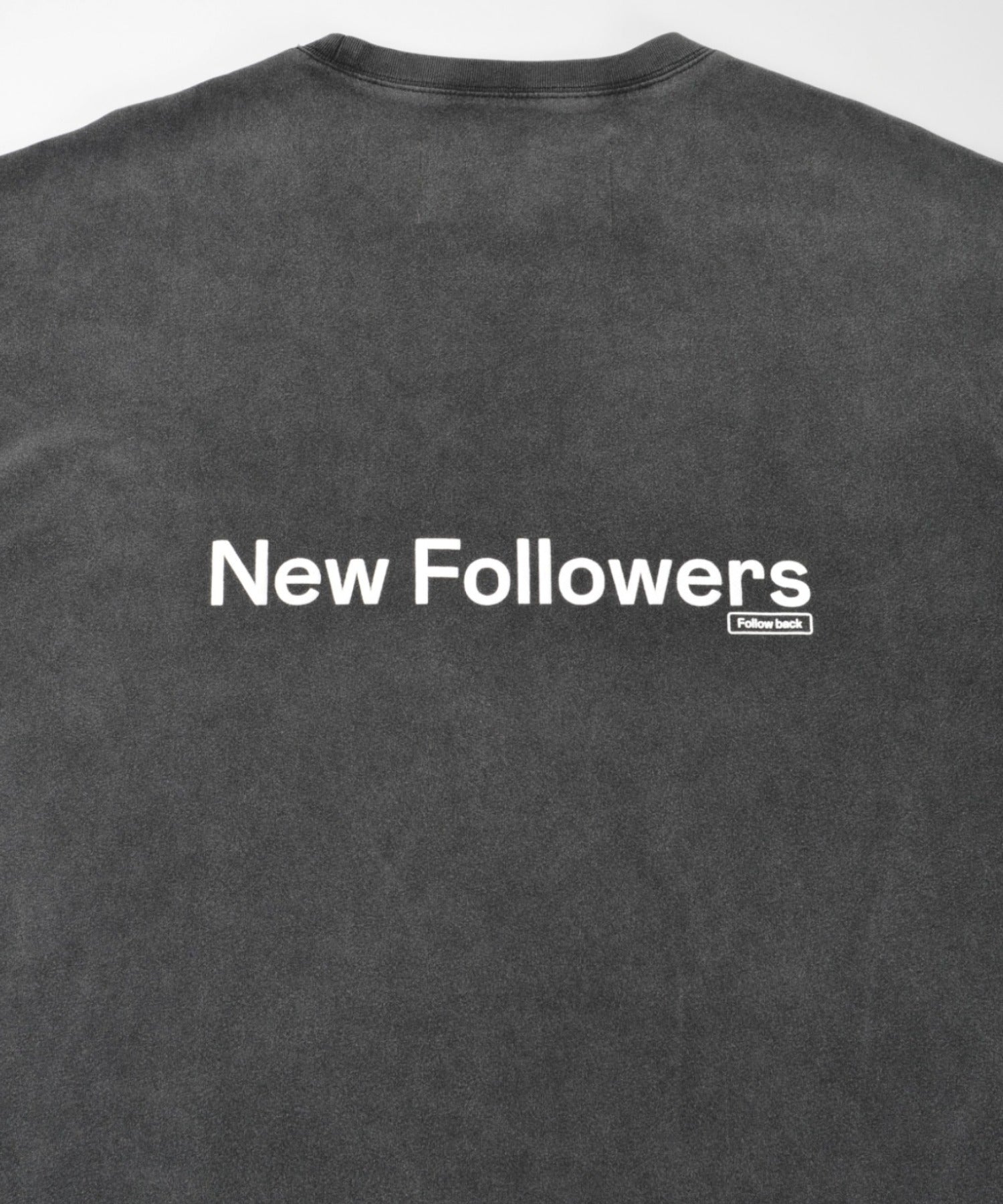 Pigment dyed Print L/S T-shirt - l.gray