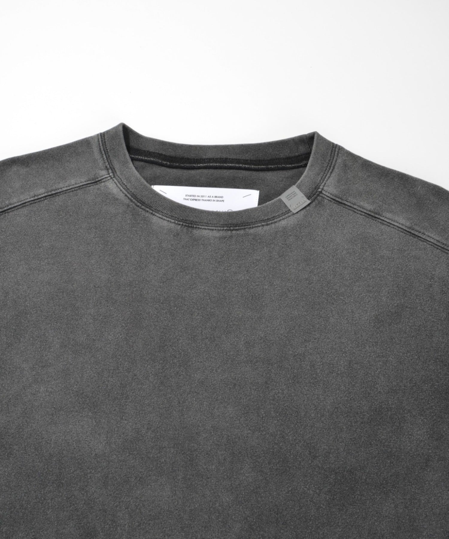 Pigment dyed L/S T-shirt （無地） - l.gray
