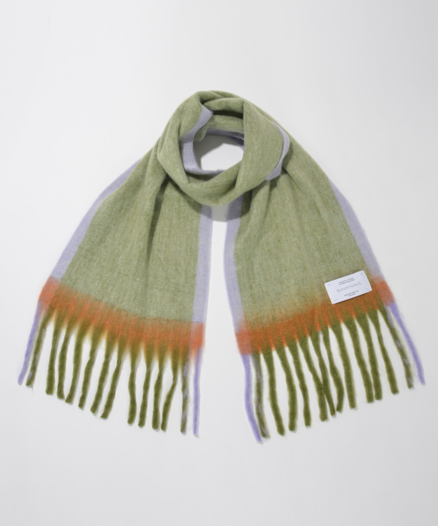 Big muffler(Multi tone)  - l.green/purple