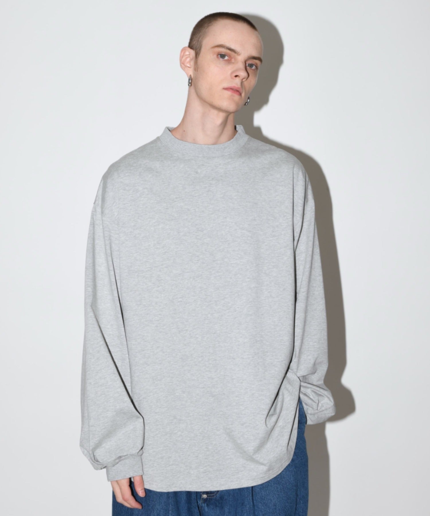 (ユニセックス)Refined L/S T - black