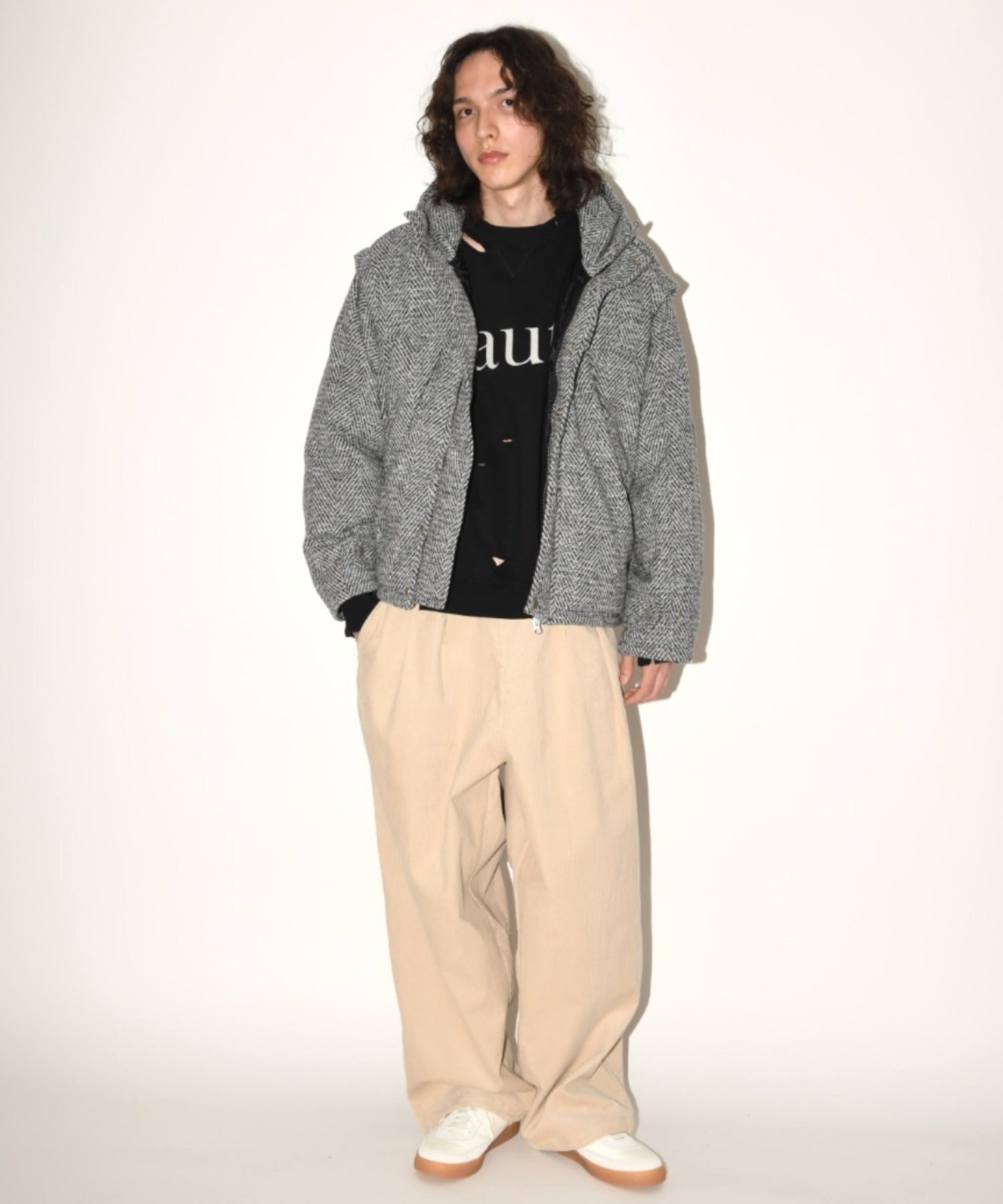 Herringbone mountain parka - gray