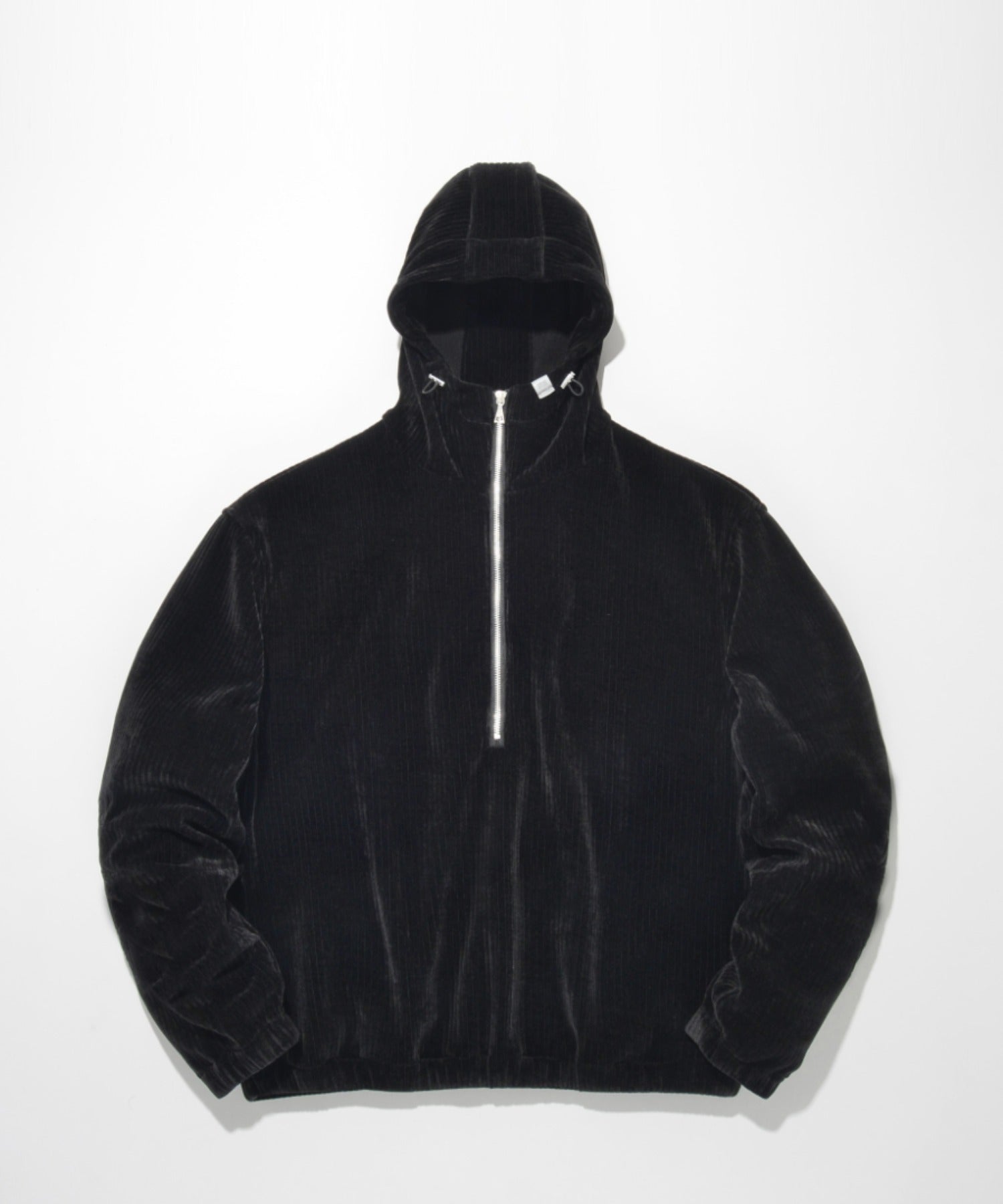 Stretch corduroy Half zip hoodie（刺繍無） - c.gray