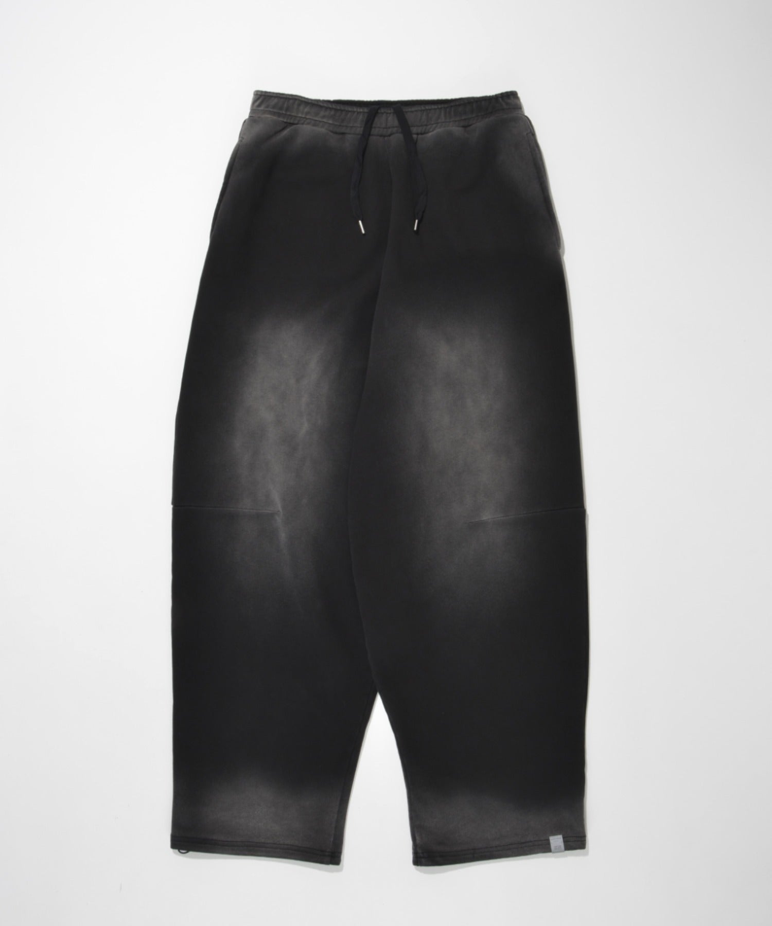 Sun faded Sweat Side-tuck Wide Pants - brown