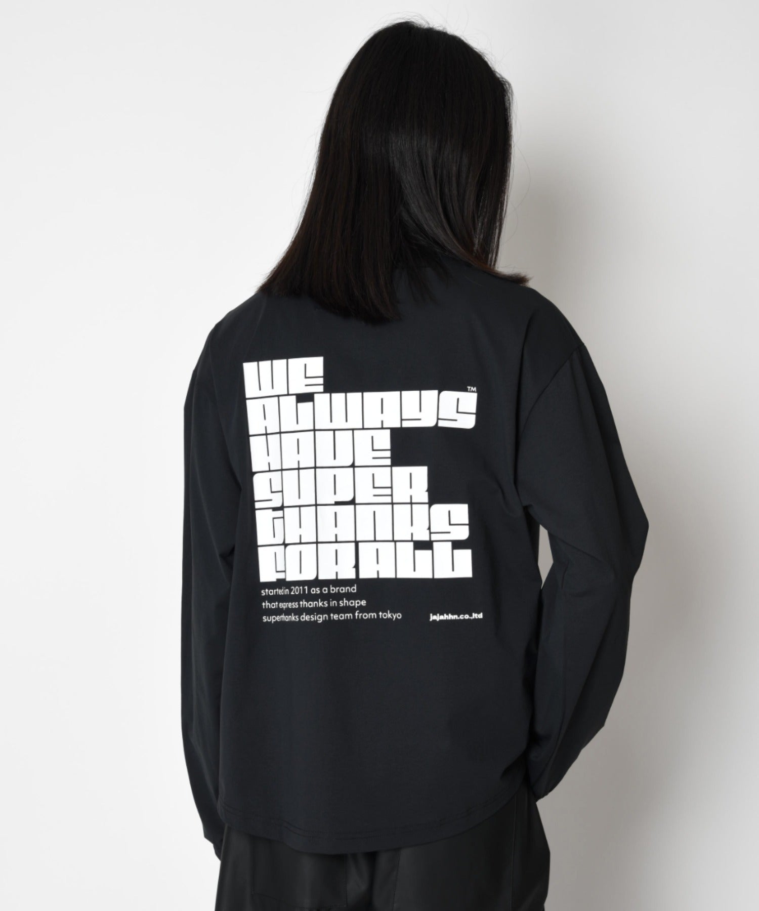 [pop logo] Functional L/S T-shirt - black