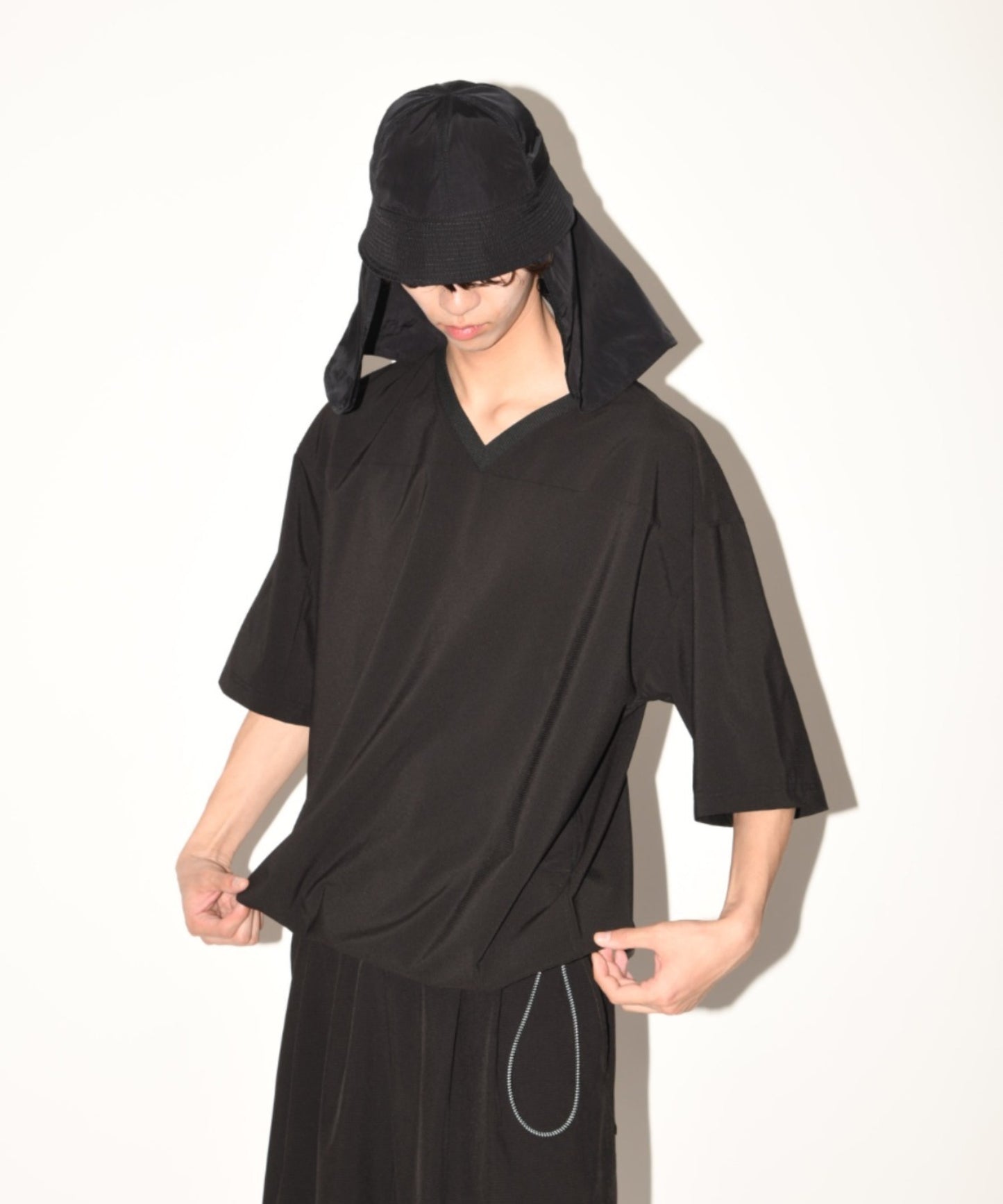 Technical S/S pullover - black