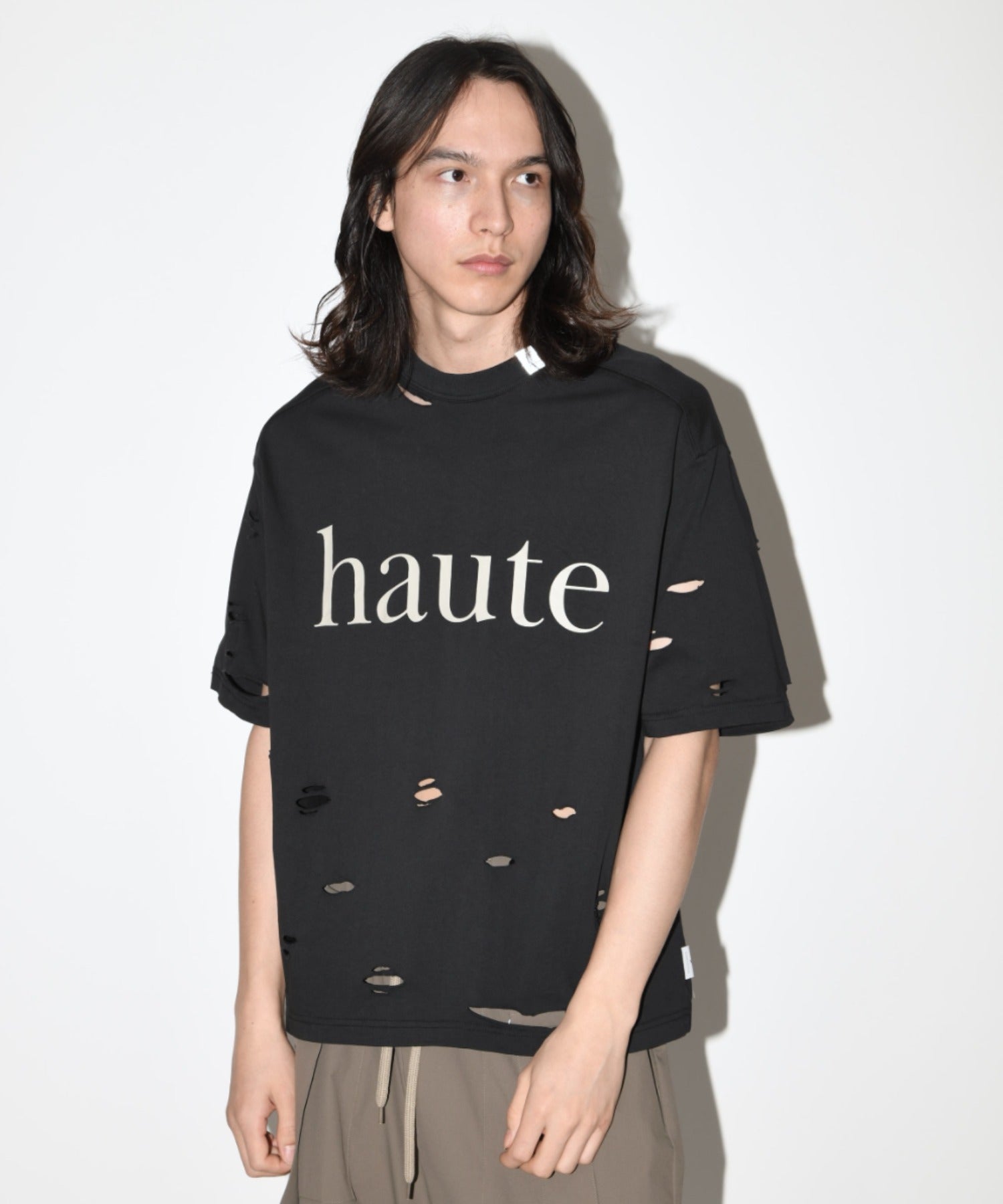 ”haute"damage S/S T-shirt - khaki