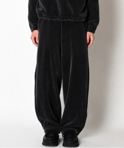 Stretch corduroy Side-tuck balloon pants（刺繍無） - c.gray