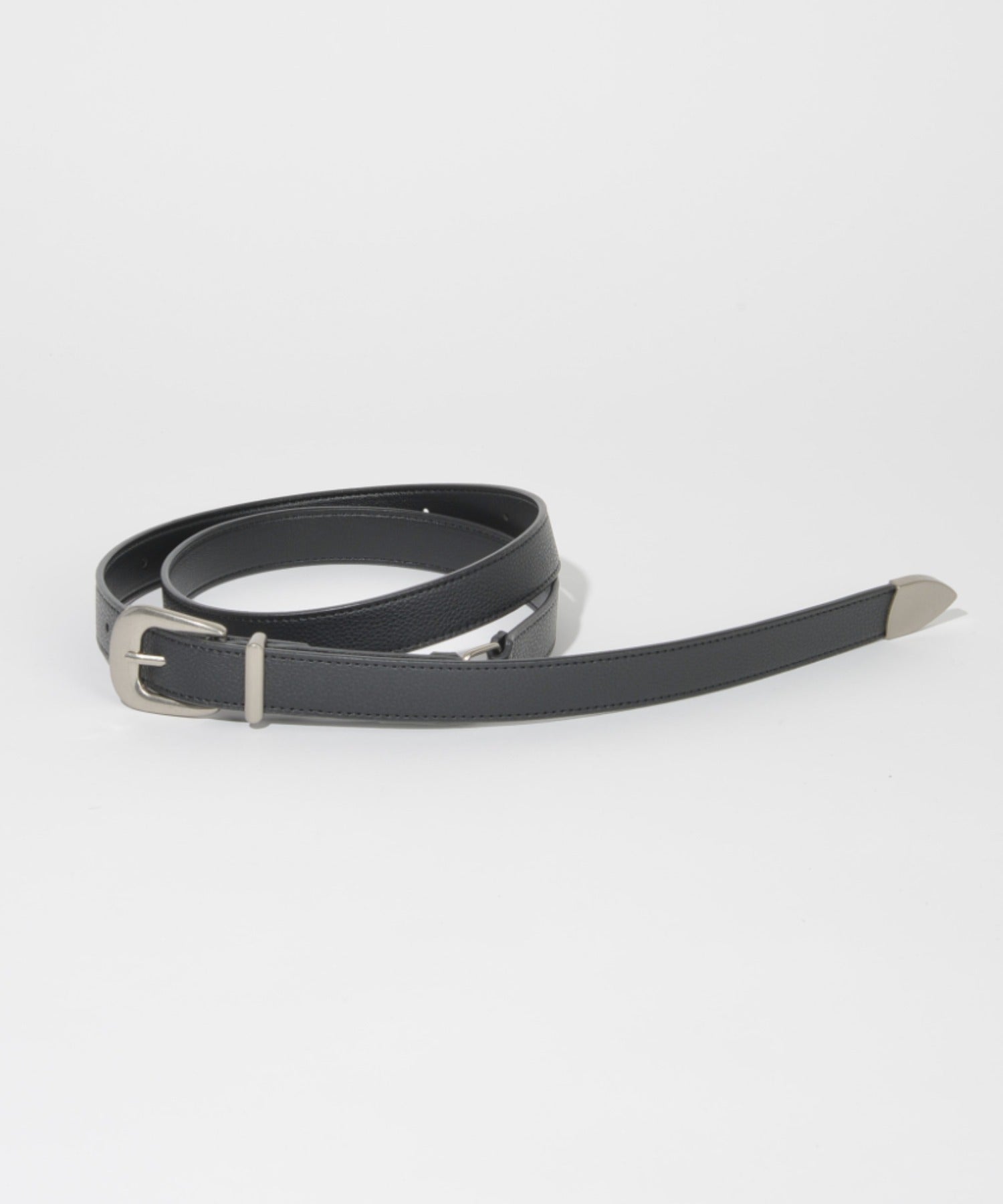 Long narrow belt - black/gold