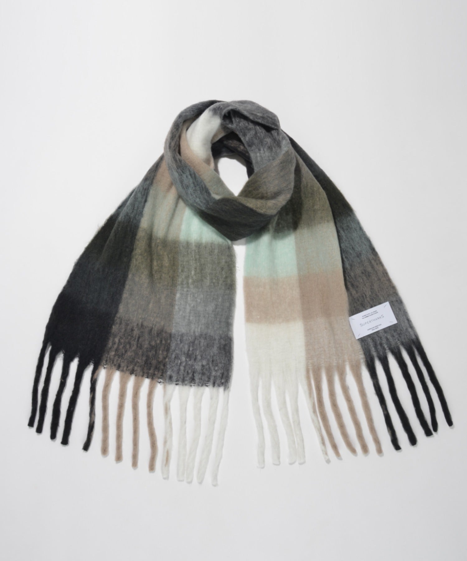 Big muffler (Block check) - gray/emerald