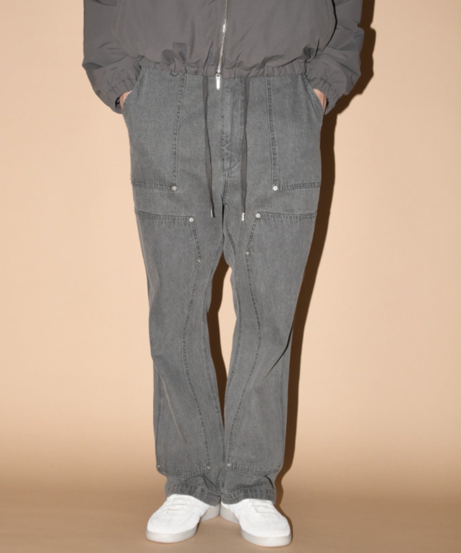 Double Knee Baker Pants- blue denim