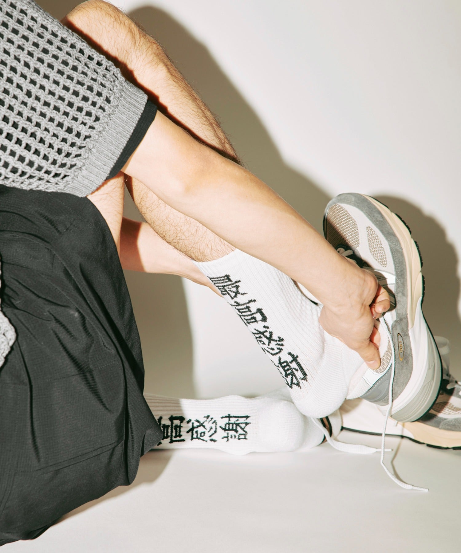 message 2-pack socks - line -black/white