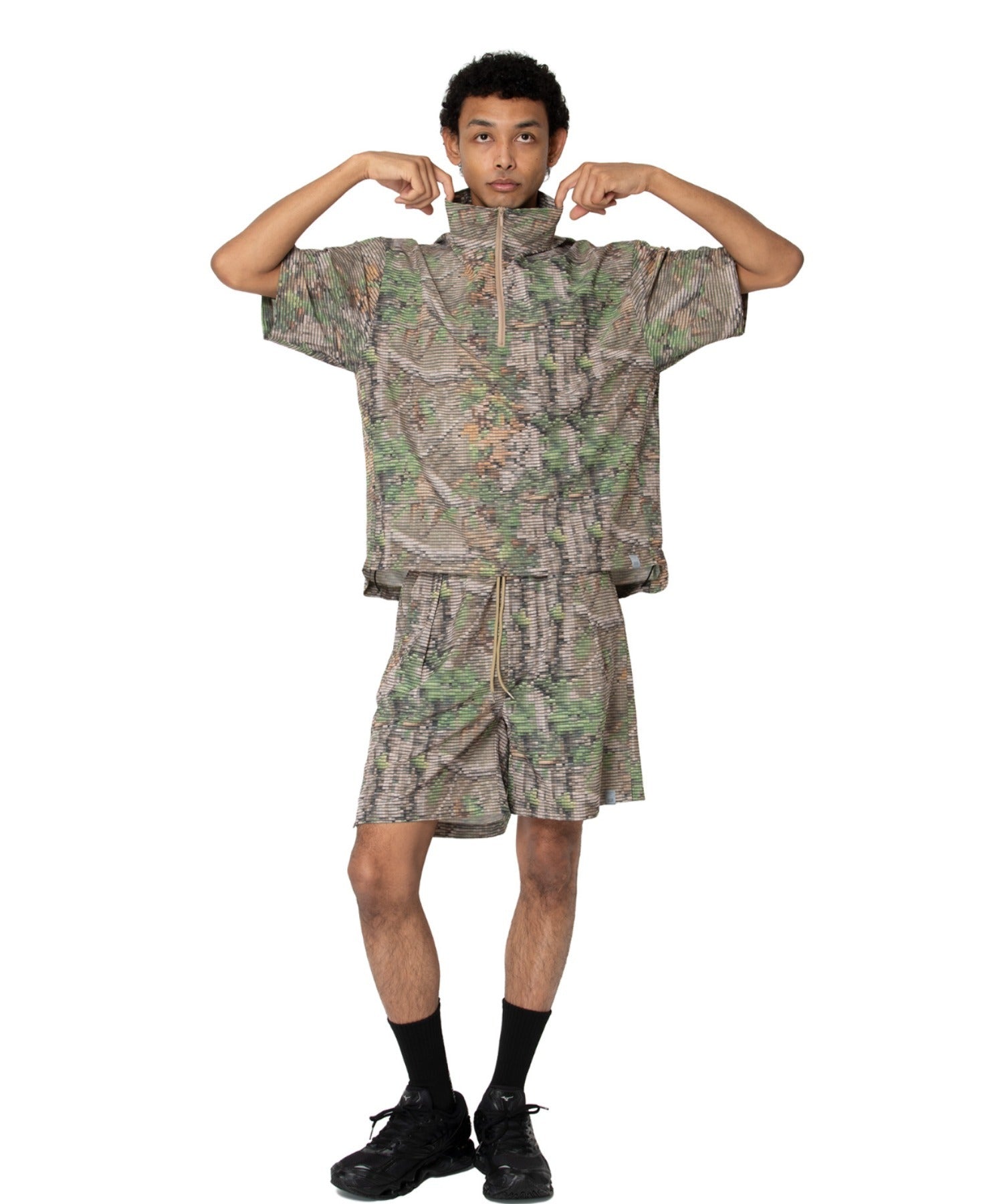 Technical S/S high-zip pullover - mosictree