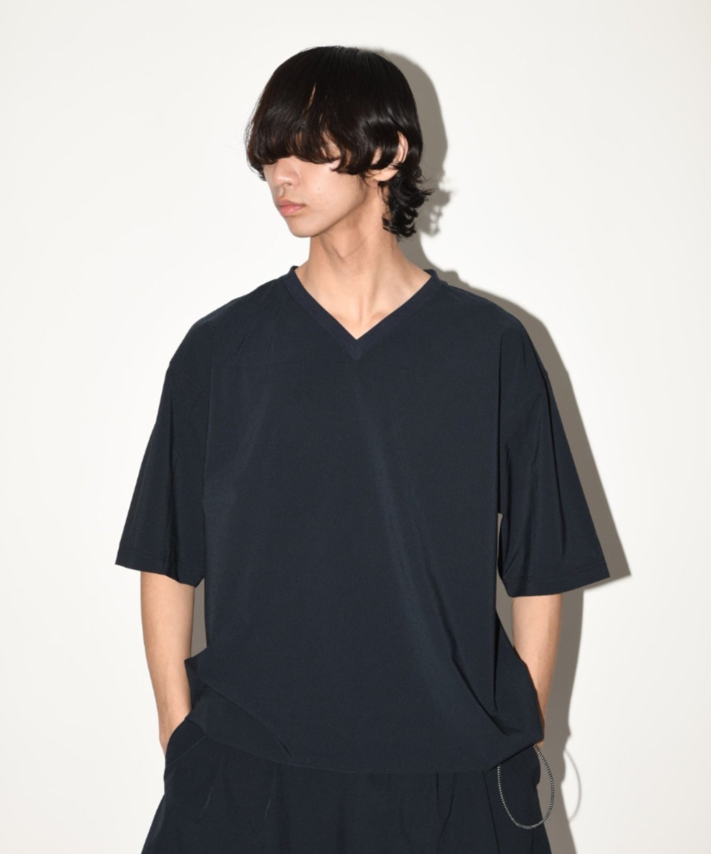 Technical S/S pullover - navy