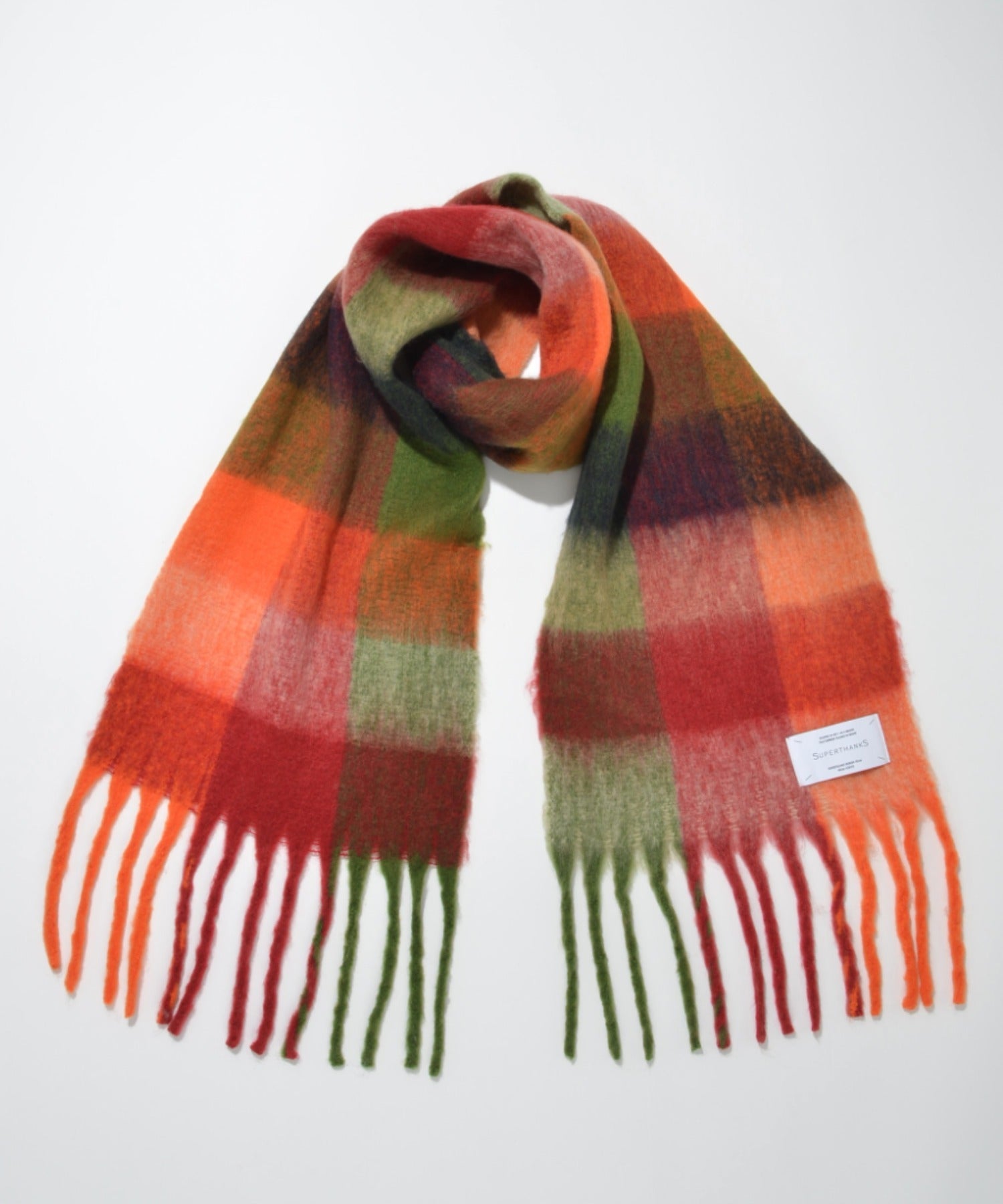 Big muffler (Multi check)- orange/red