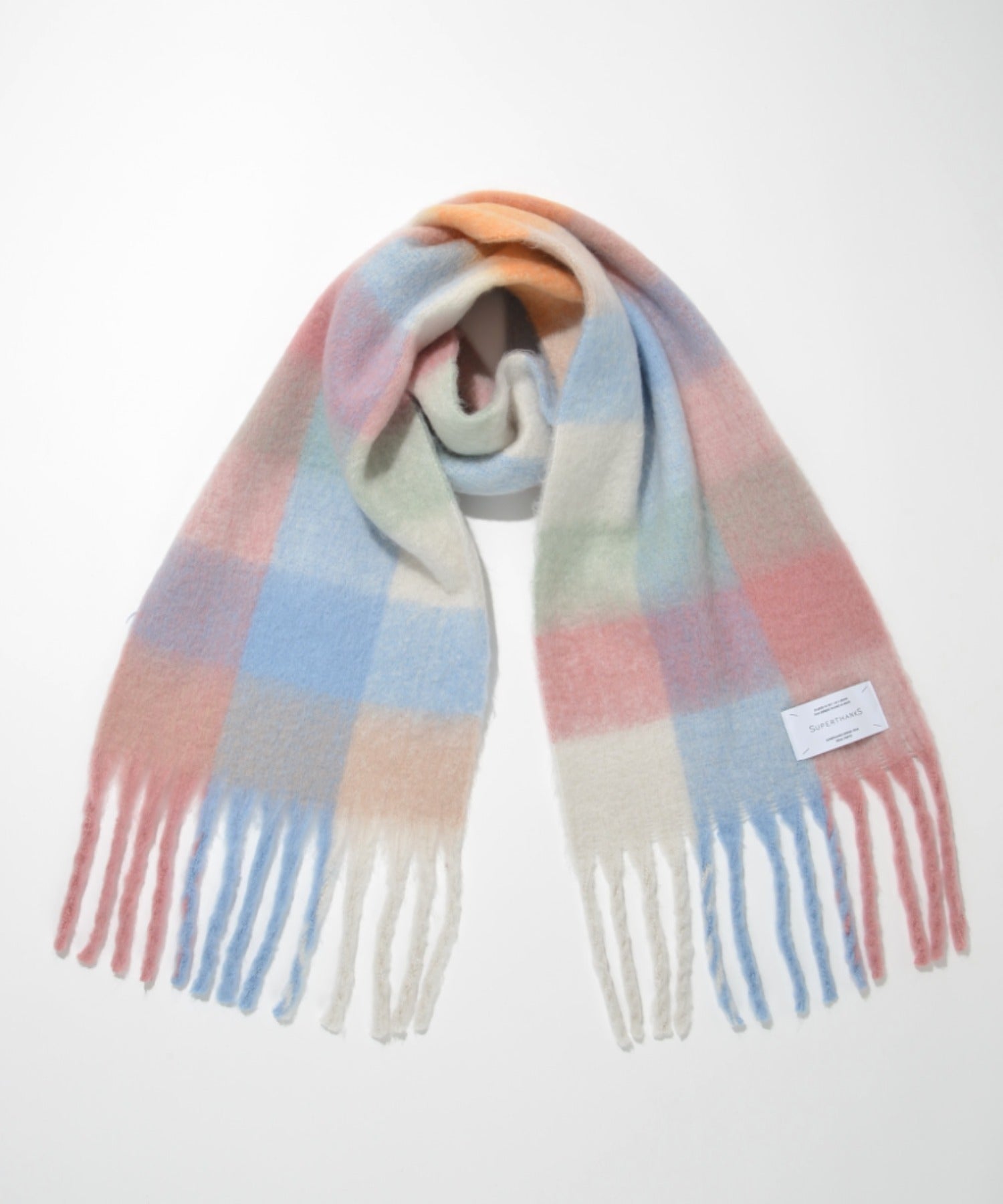 Big muffler (Multi check)- pink/sax