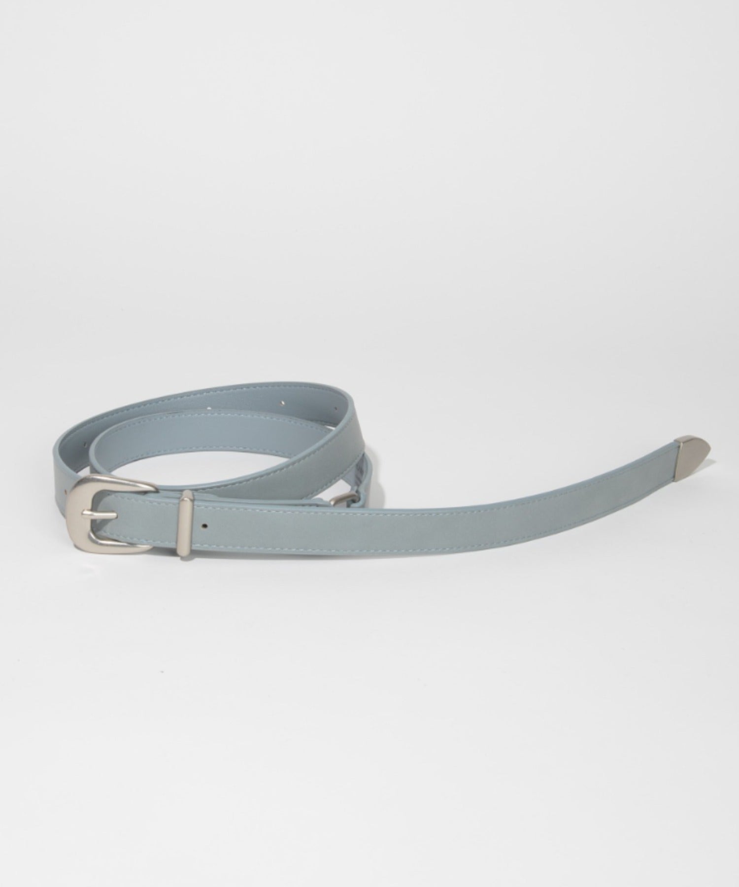 Ling narrow Suede Belt- pink