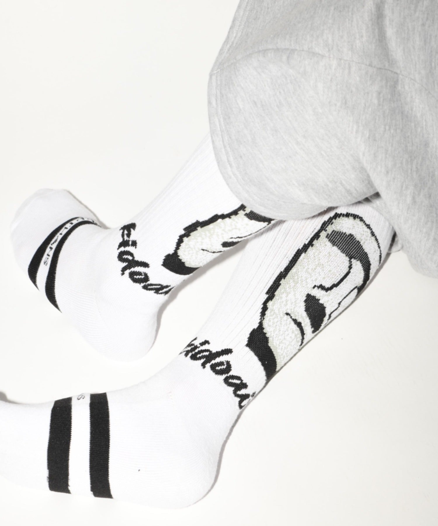 "kidoairaku"High-socks - black