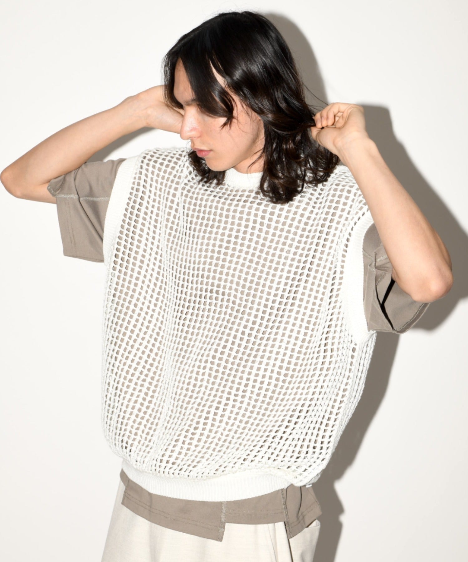 Mesh sleeveless - gray