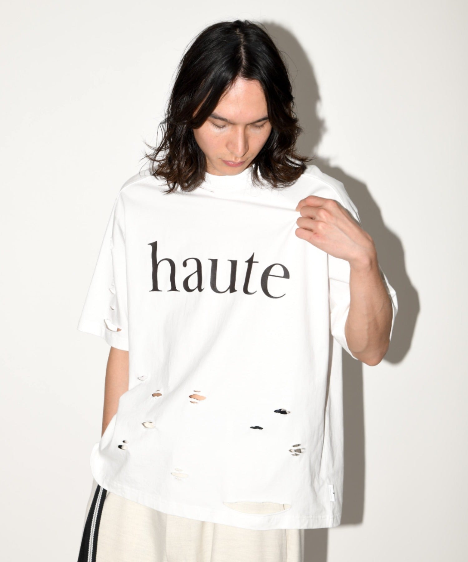 ”haute"damage S/S T-shirt - black